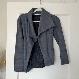 Banana Republic Blue Fleece Lined Wrap Jacket with Belt and Pockets Size XS EUC